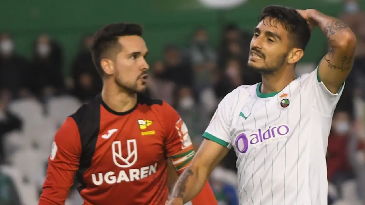 Pablo Andrade ya jug&oacute; unos minutos en el partido contra el Portugalete. / Hardy