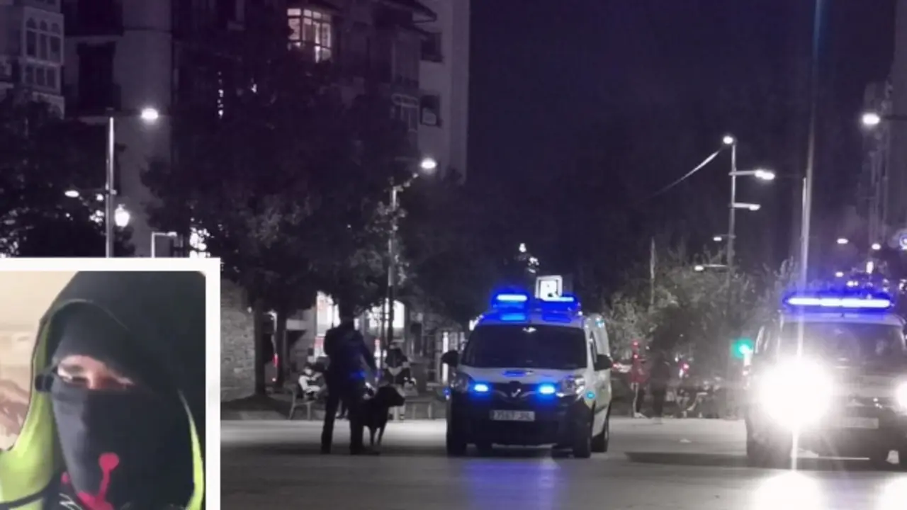 Abajo a la izquierda el supuesto instigador de los disturbios en Santander. / ALERTA