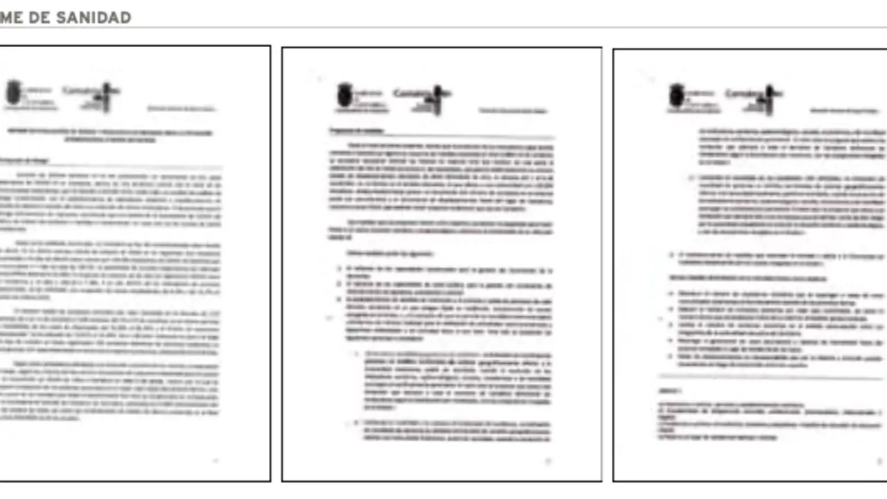 Informe de sanidad publicado por ALERTA el viernes 30 de octubre.