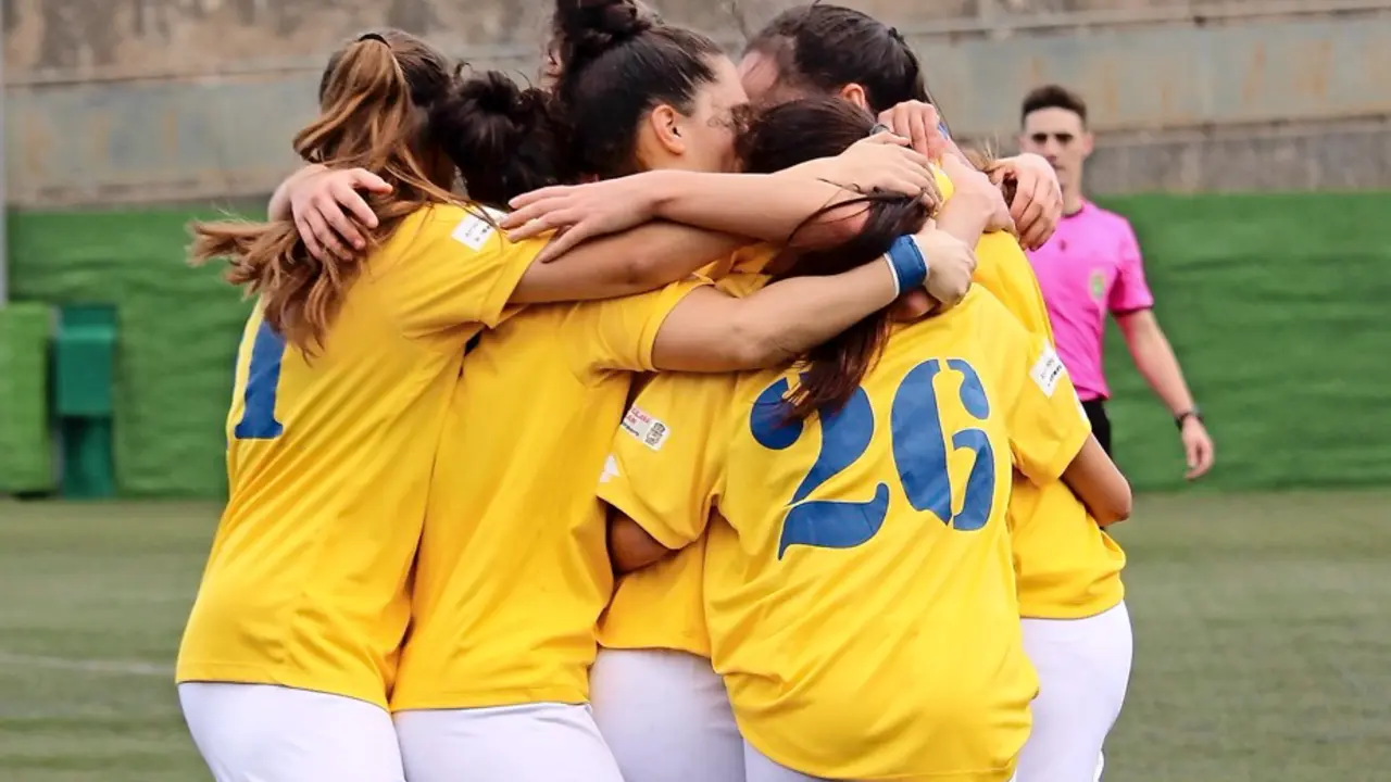 Las jugadoras del UD Oceja-Gimn&aacute;stica celebran uno de los goles.