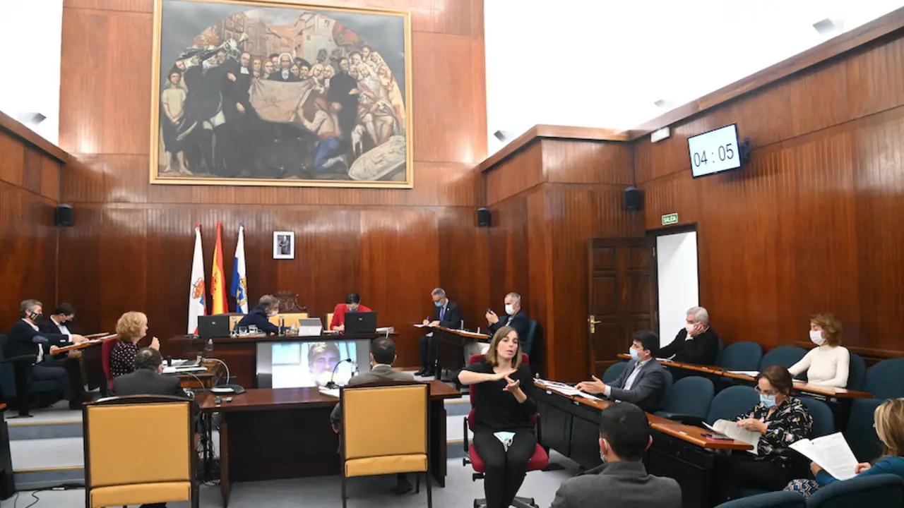 Vista de la sesi&oacute;n plenaria del Ayuntamiento de Santander. / ALERTA