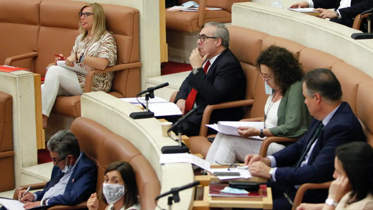 Vista de una sesi&oacute;n plenaria en el Parlamento de Cantabria. / ALERTA