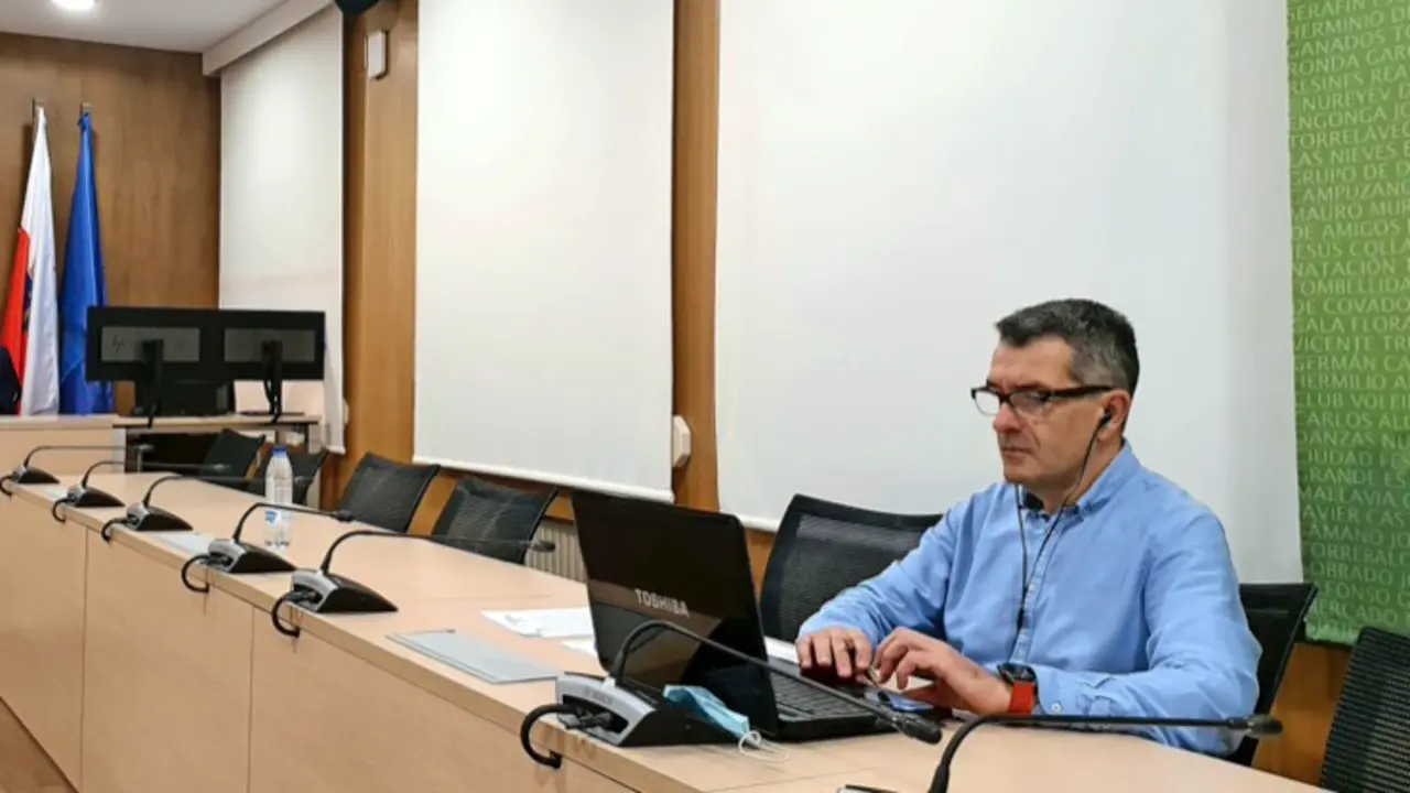Pedro P&eacute;rez Noriega, ayer en el Pleno. / ALERTA