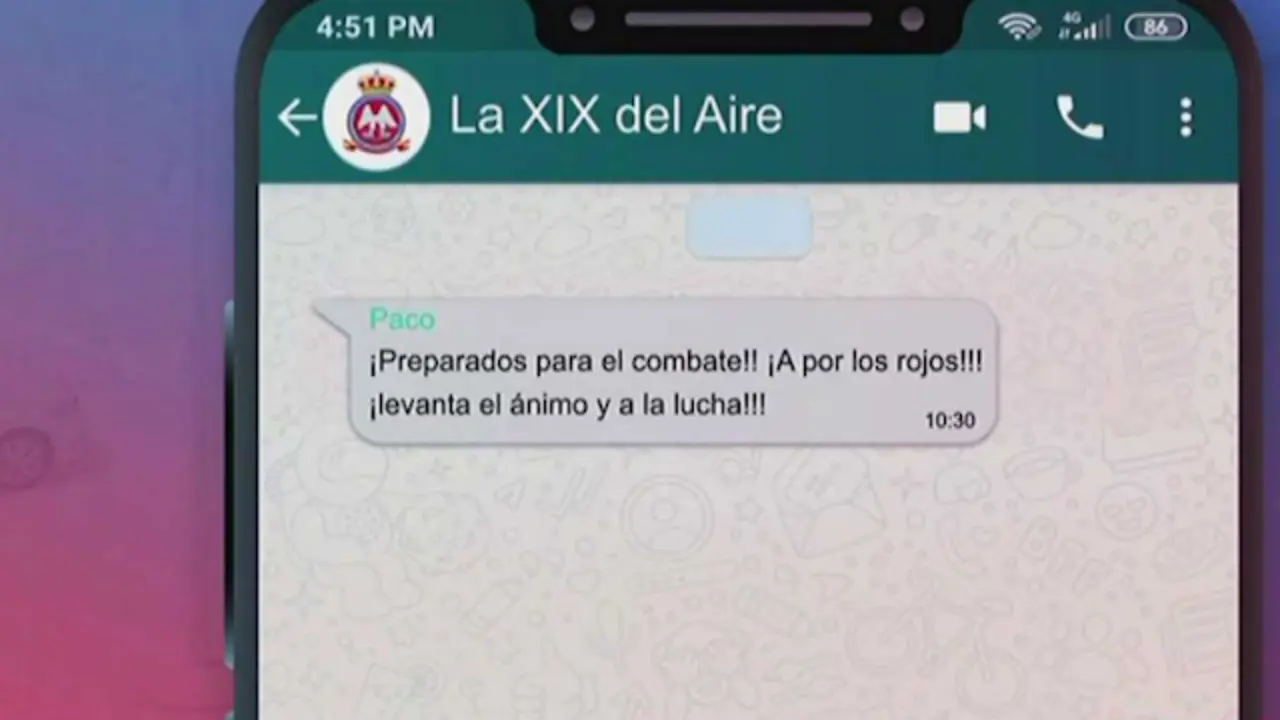 mensaje de whatapp rojos