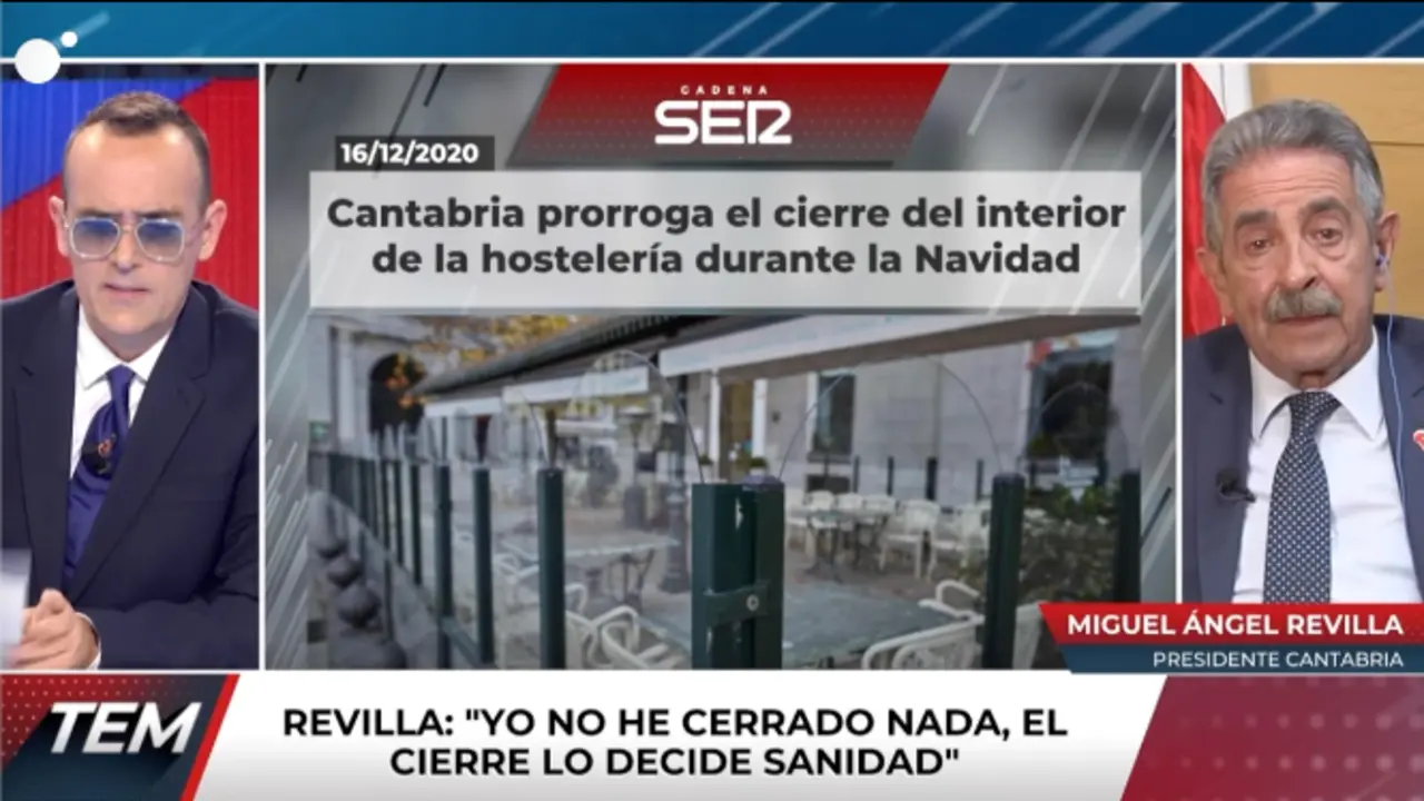 El presidente Miguel &Aacute;ngel Revilla, durante la entrevista en el programa Todo es mentira de Cuatro.