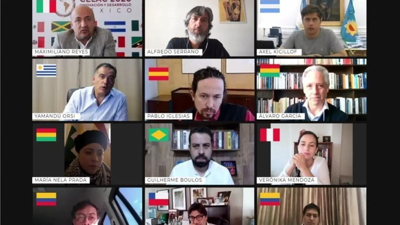 El vicepresidente segundo, Pablo Iglesias, en la primera reuni&oacute;n de Espacio FUTURO. / E. PRESS