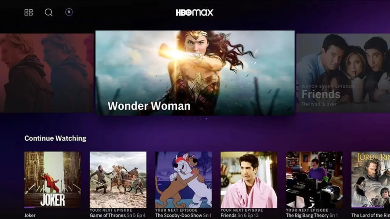 Fotograf&iacute;a cedida por Warner Media donde se muestra la pantalla de selecci&oacute;n de pel&iacute;culas de la plataforma de estreaming de HBO Max. EFE/Warner Media