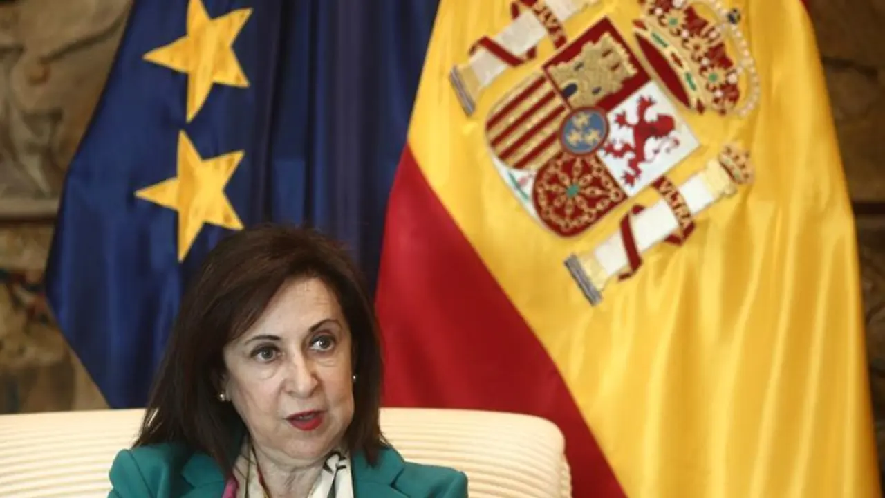 La ministra de Defensa, Margarita Robles, durante una entrevista con Europa Press