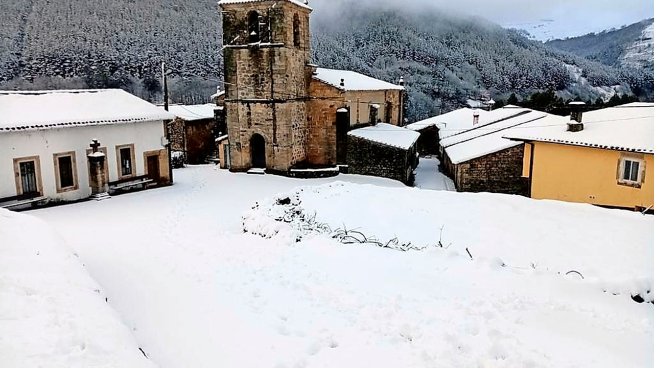 Nevada en San Miguel de Luena. / ALERTA