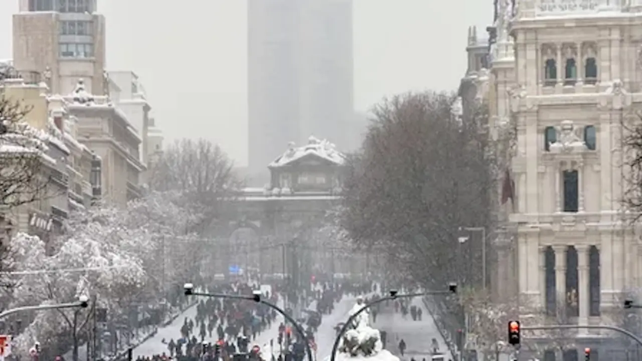 Vista de madrid congelado