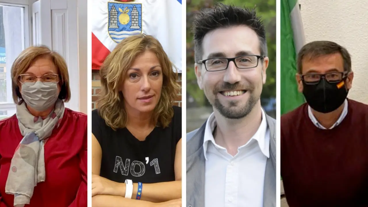 La alcaldesa de Laredo, Rosario Losa;  La alcaldesa de Polanco, Rosa D&iacute;az; El alcalde de Colindres, Javier Incera; El alcalde de Santa Mar&iacute;a de Cay&oacute;n, Francisco Javier Viar. / ALERTA