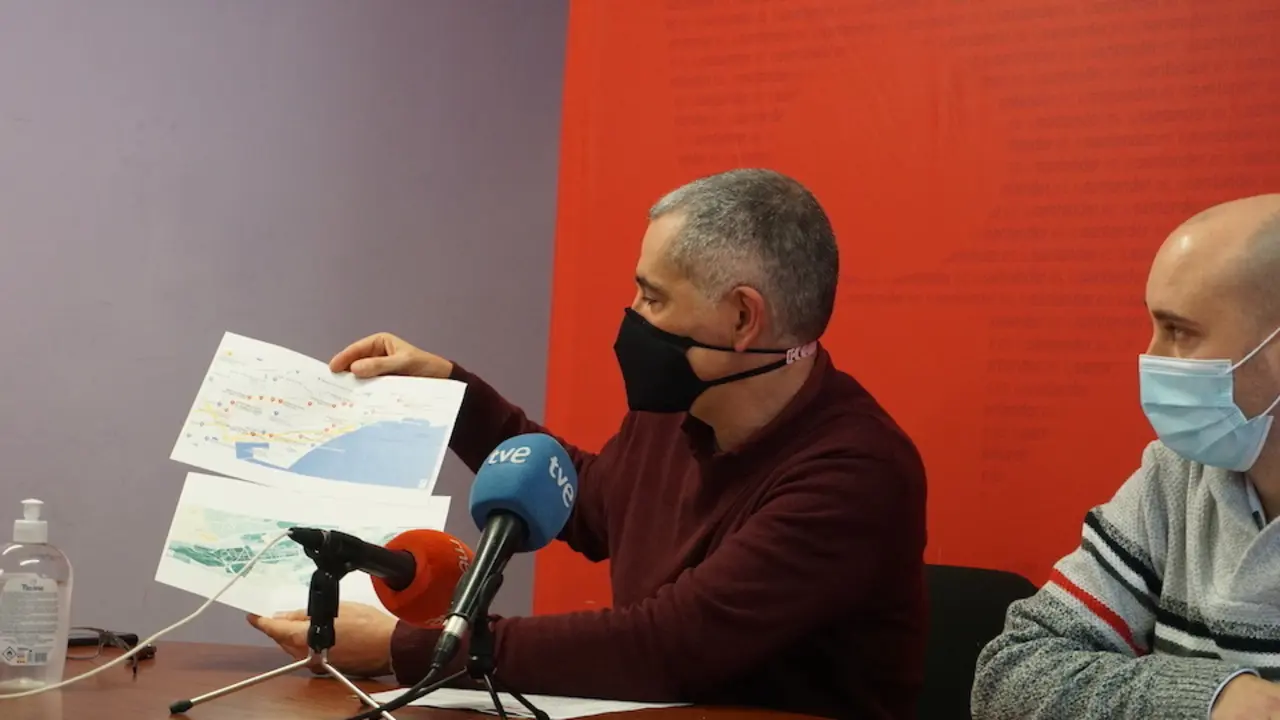 El coordinador general de IU en Cantabria, Israel Ruiz, y el concejal de Santander y responsable de Pol&iacute;tica Institucional de la formaci&oacute;n, Miguel Saro. / ALERTA