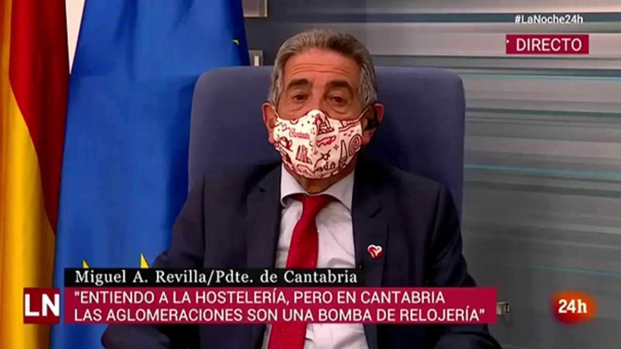 El presidente de Cantabria, Miguel &Aacute;ngel Revilla en TVE.