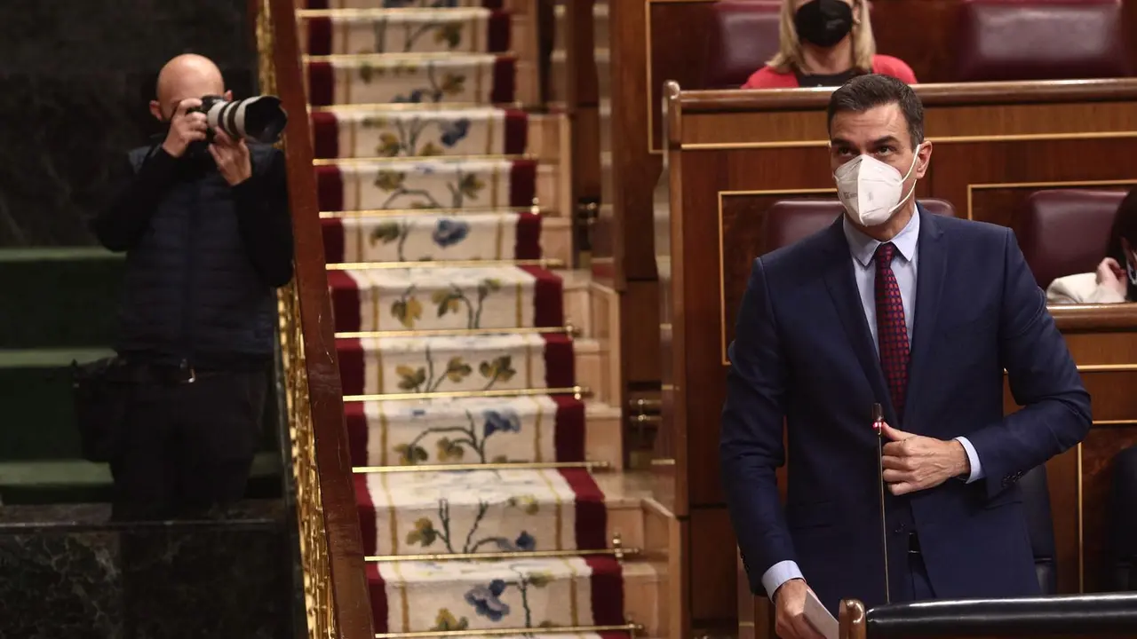El presidente del Gobierno, Pedro S&aacute;nchez, durante una sesi&oacute;n de control al Gobierno