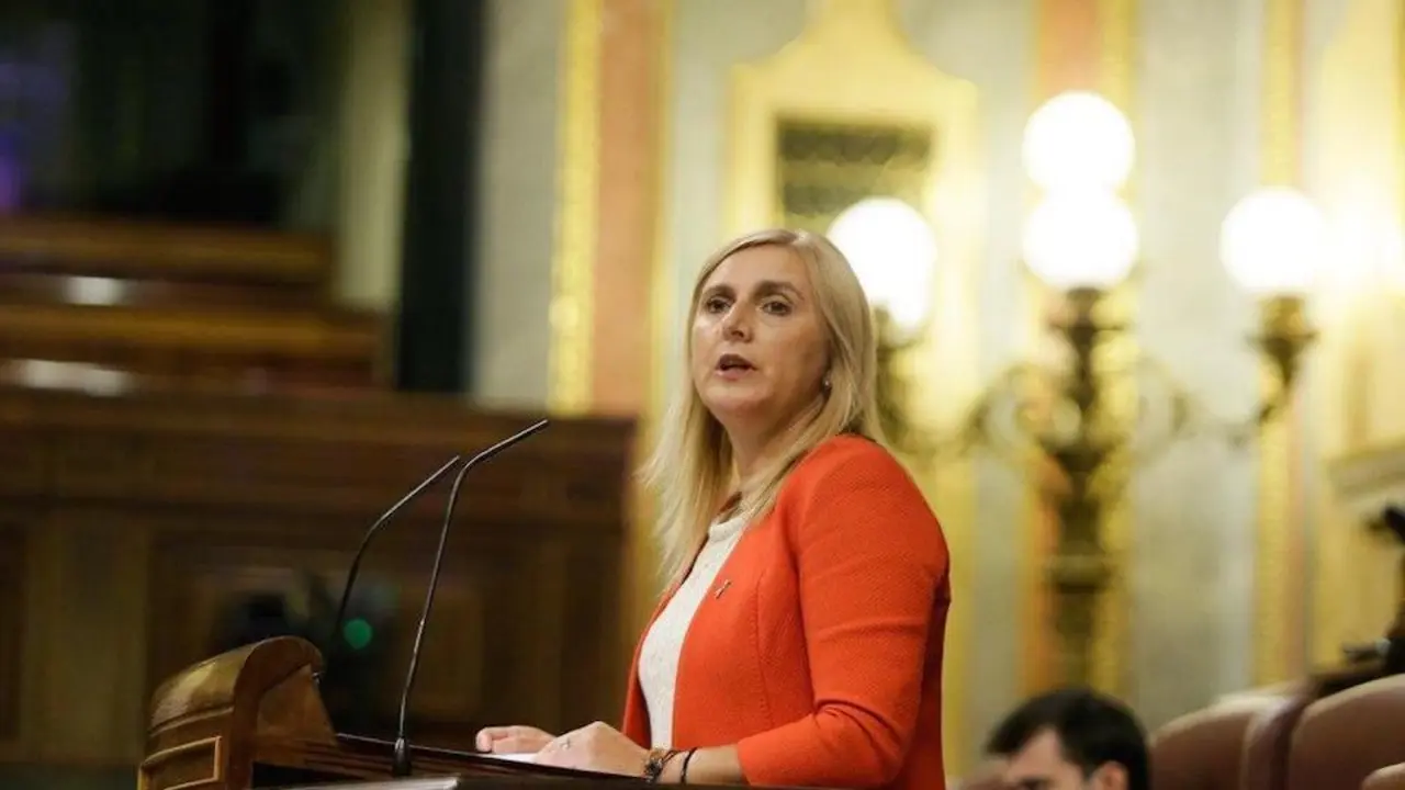 Noelia Cobo en el Congreso de los Diputados.