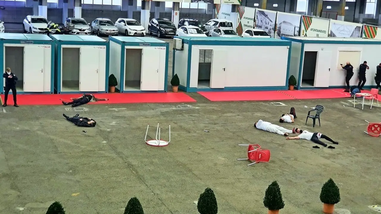 Imagen de uno de los simulacros realizados. / ALERTA
