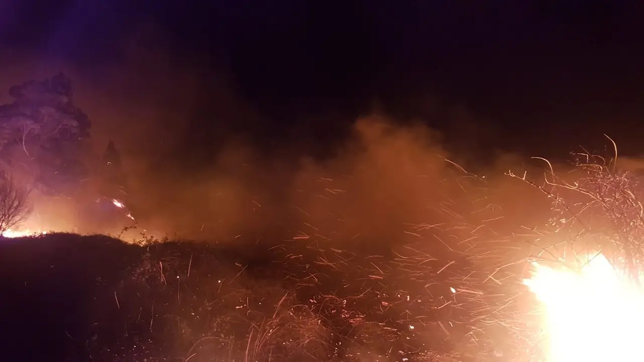 Im&aacute;genes del incendio desatado en el RCG de Pedre&ntilde;a