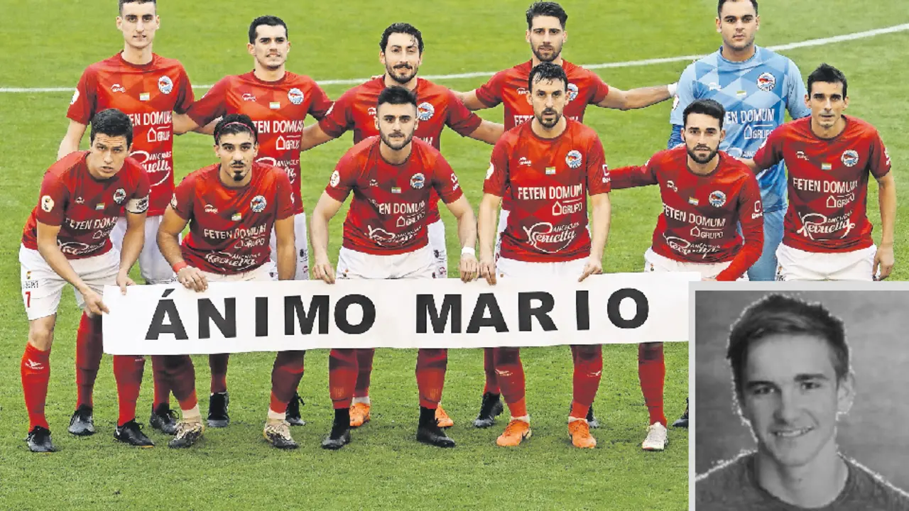 El Laredo se acord&oacute; de Mario en el derbi. / HARDY