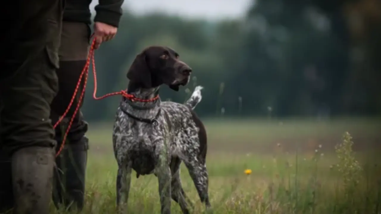 Un cazador con su perro divisando una presa en la Reserva del Saja. / ARCHIVO