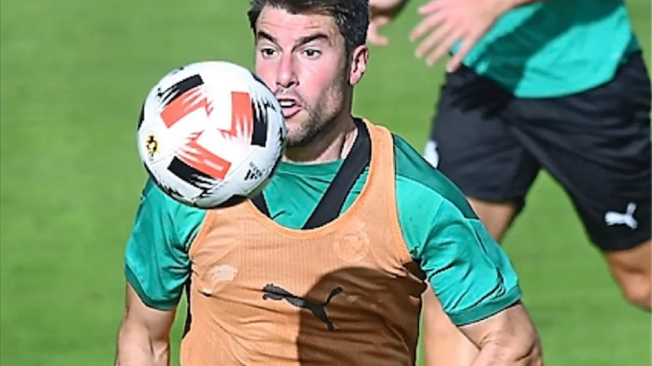 Jon Ander por fin pudo participar del entrenamiento de ayer. / Hardy