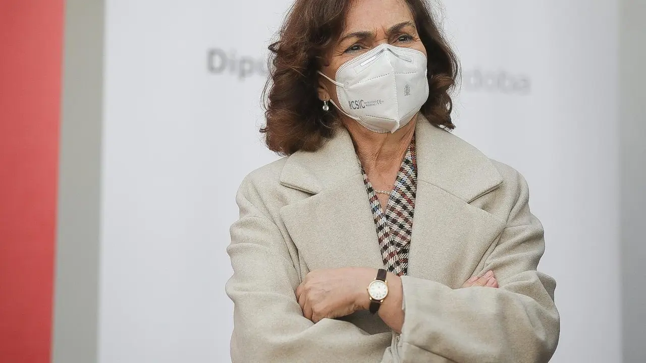 La vicepresidenta primera del Gobierno, Carmen Calvo.