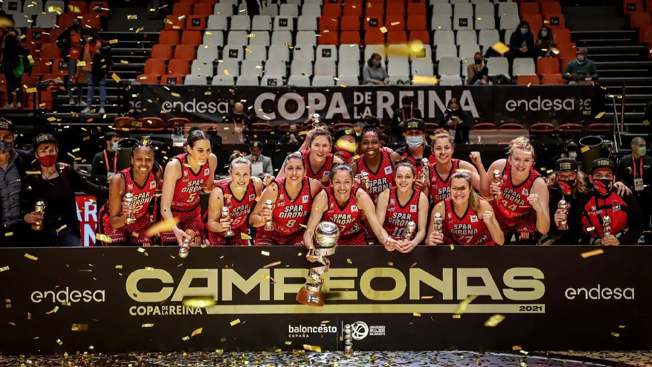 El Spar Girona se ha proclamado campe&oacute;n de la Copa de la Reina de baloncesto femenino 2021.