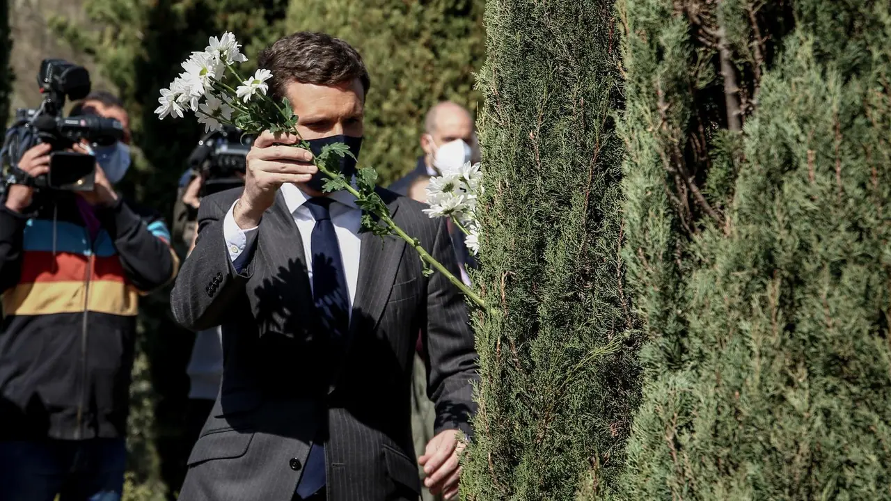 El presidente del PP, Pablo Casado, 