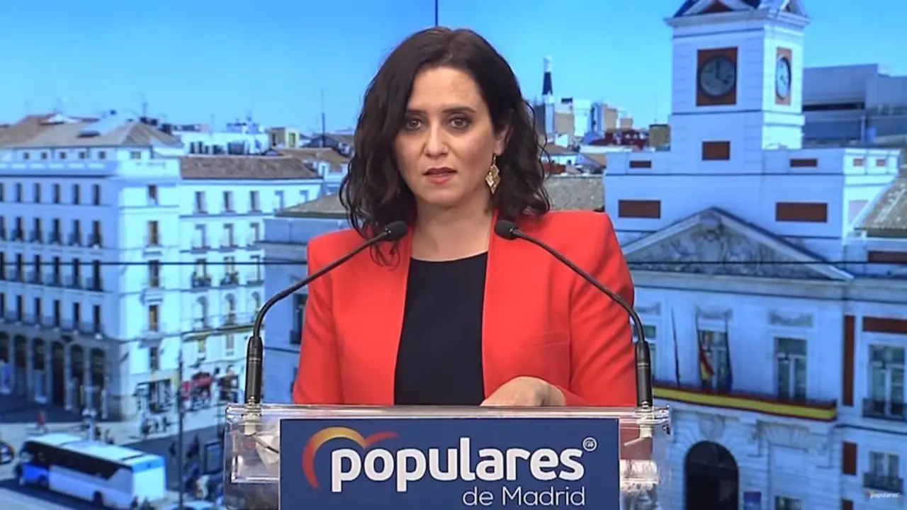 Isabel D&iacute;az Ayuso interviene ante los mediosl. / E. PRESS