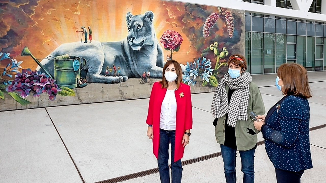 Mural en el edificio del ICASS. / ALERTA