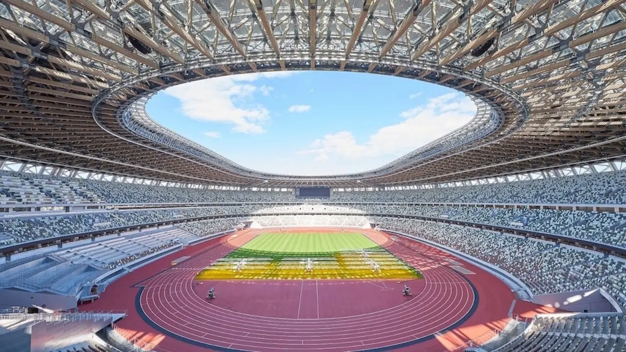 Vista del Estadio Ol&iacute;mpico de los Juegos de Tokyo 2020. / E. PRESS