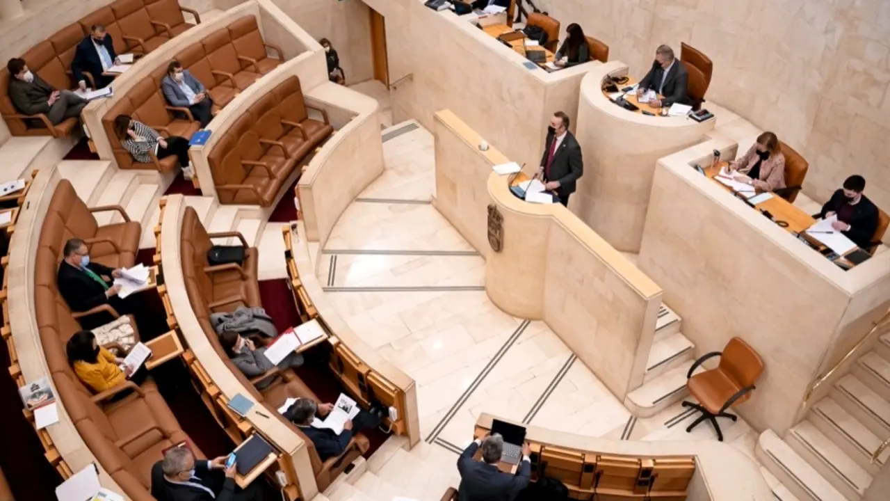 Imagen de un pleno en el Parlamento c&aacute;ntabro. / GONZALO ROGINA