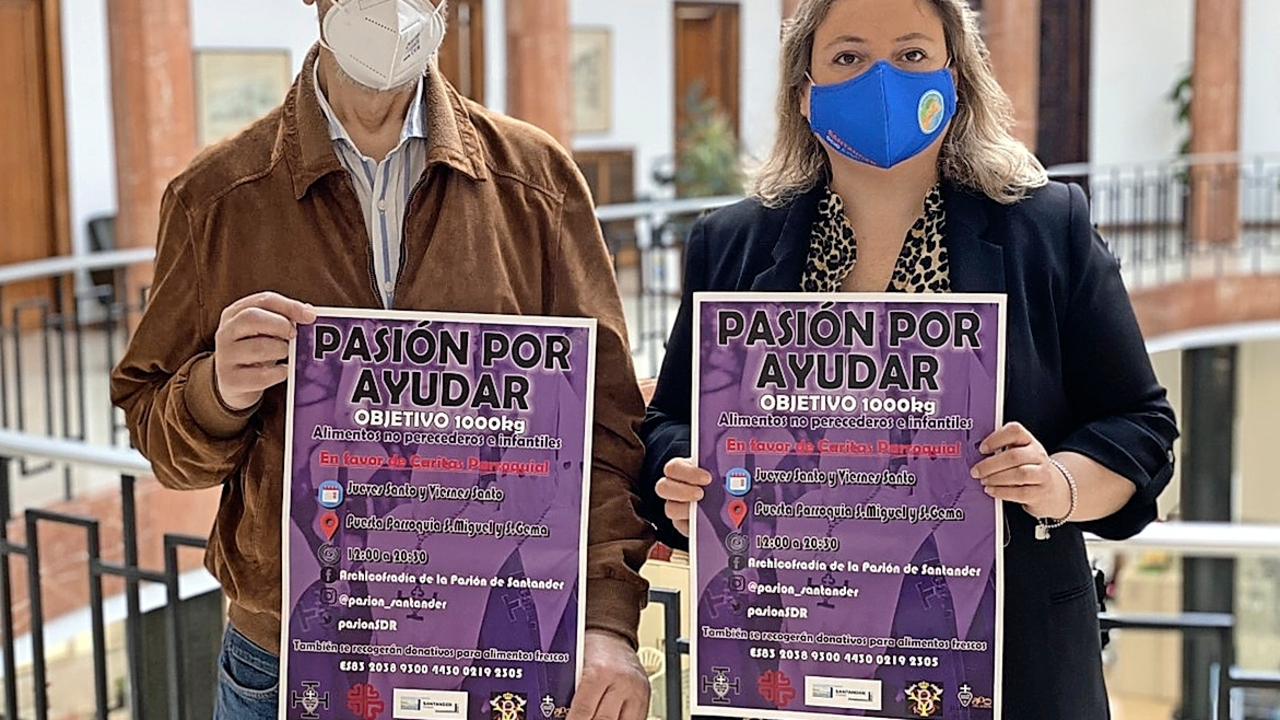 El presidente de la Archicofrad&iacute;a de la Pasi&oacute;n, &Aacute;ngel Gonz&aacute;lez, y Lorena Guti&eacute;rrez. / ALERTA