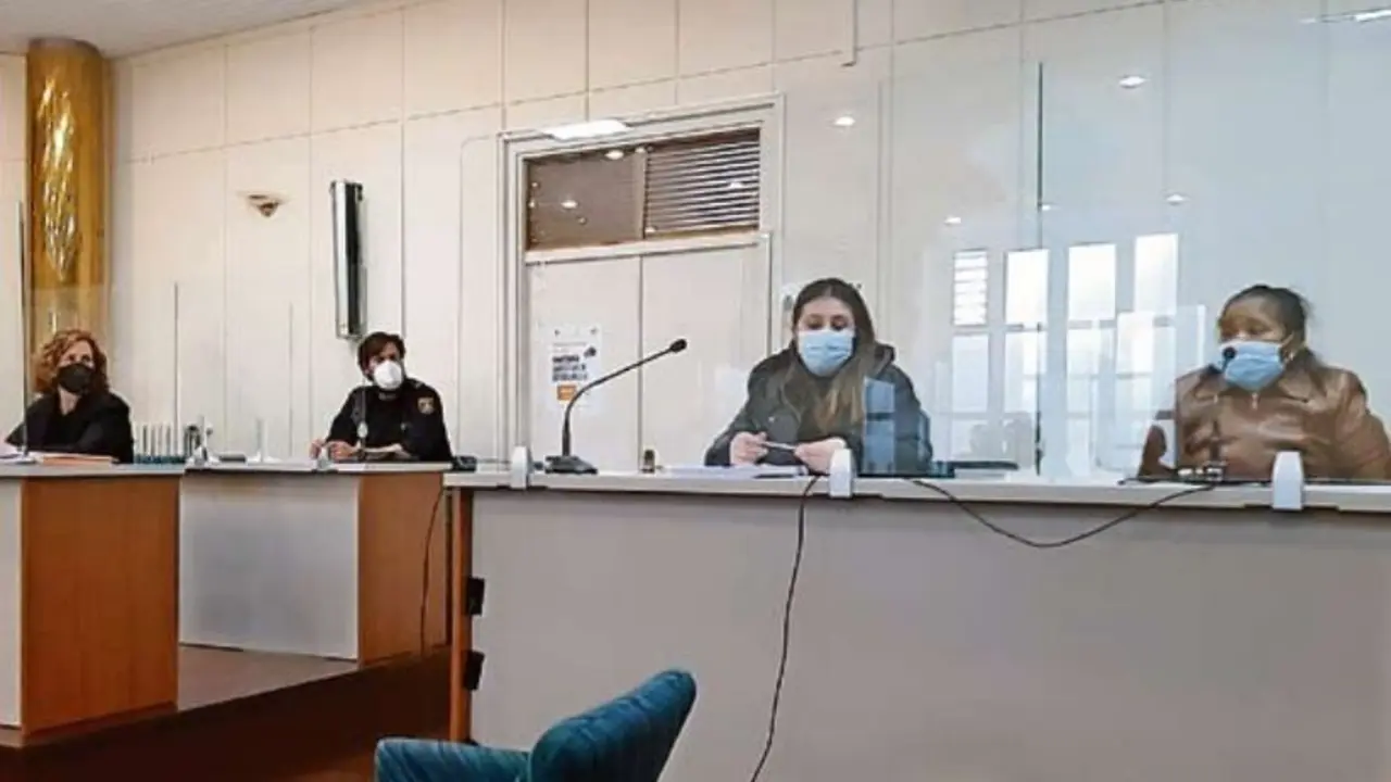 Momento del juicio sobre la acusada de matar a pu&ntilde;aladas a su cu&ntilde;ada y prender fuego a la casa. / ALERTA