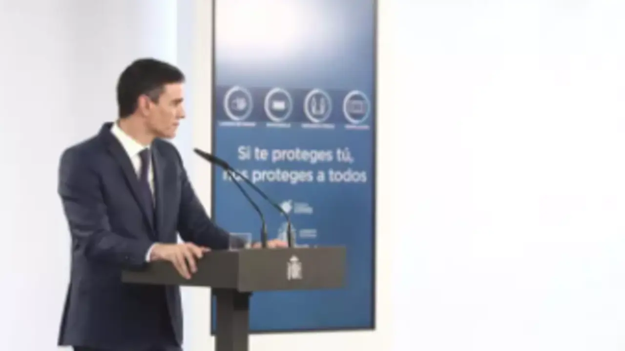 El presidente del Gobierno, Pedro S&aacute;nchez, ofrece una rueda de prensa en Moncloa, tras la celebraci&oacute;n del Consejo de Ministros, a 6 de abril de 2021, en Madrid (Espa&ntilde;a) - EUROPA PRESS/E. Parra. POOL - Europa Press