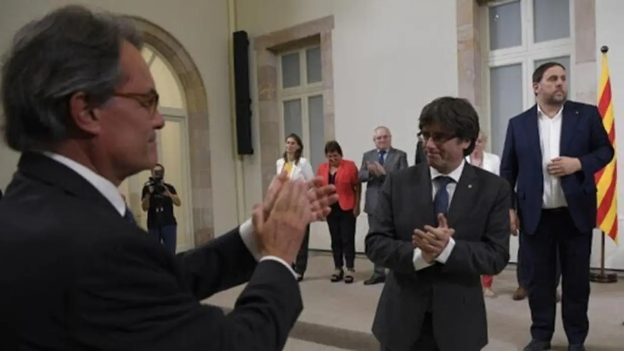 El Tribunal de Cuentas cita el 29 de junio a Mas, Puigdemont, Junqueras por los gastos del Diplocat - EFE