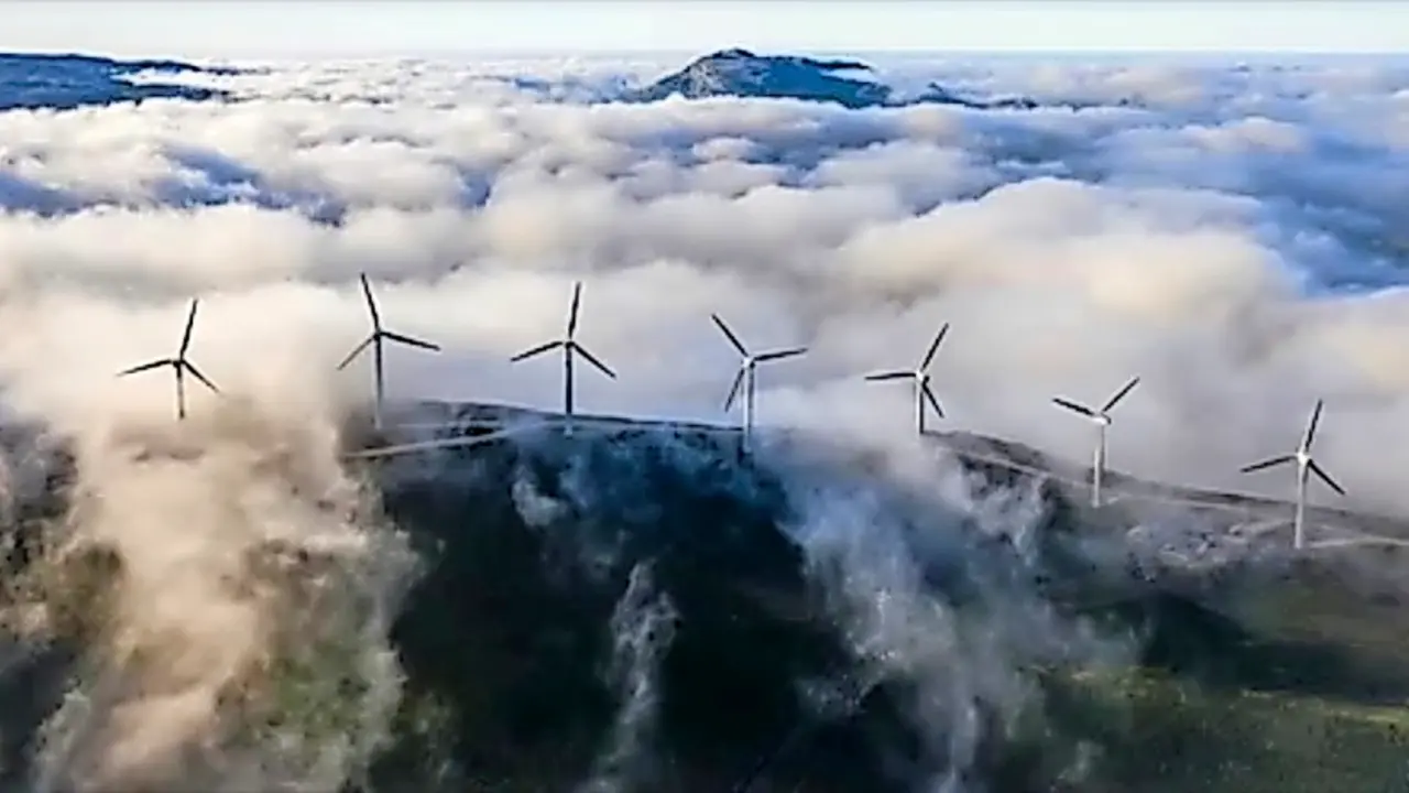 Imagen de una instalaci&oacute;n e&oacute;lica en la regi&oacute;n c&aacute;ntabra. / alerta