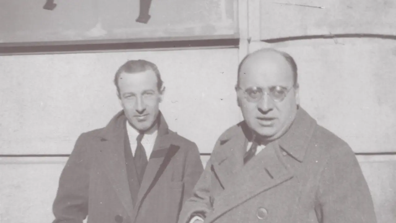 Gerardo Diego y Jos&eacute; Mar&iacute;a de Coss&iacute;o.