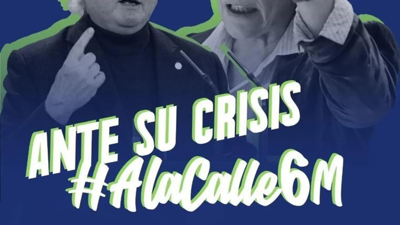 Archivo - Cartel de la convocatoria de Estudiantes en Movimiento, Acci&oacute;n Estudiantil Madrid y Frente de Estudiantes para la movilizaci&oacute;n del 6 de mayo de 2021 en Madrid
