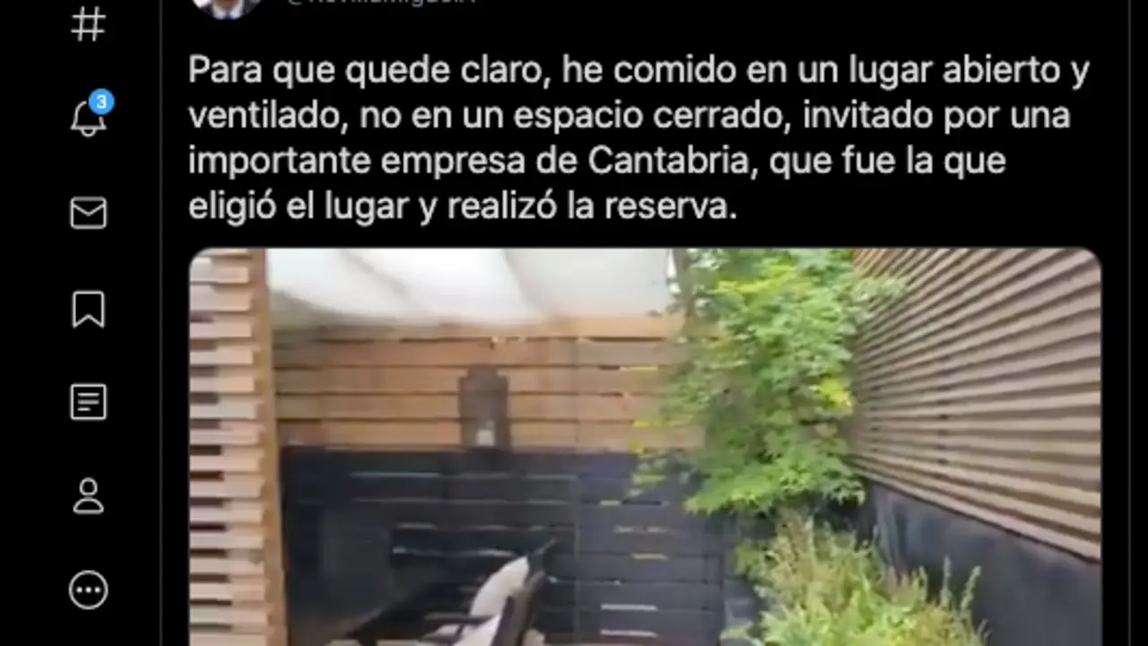 Captura de pantalla de Miguel &Aacute;ngel Revilla en su twitter.