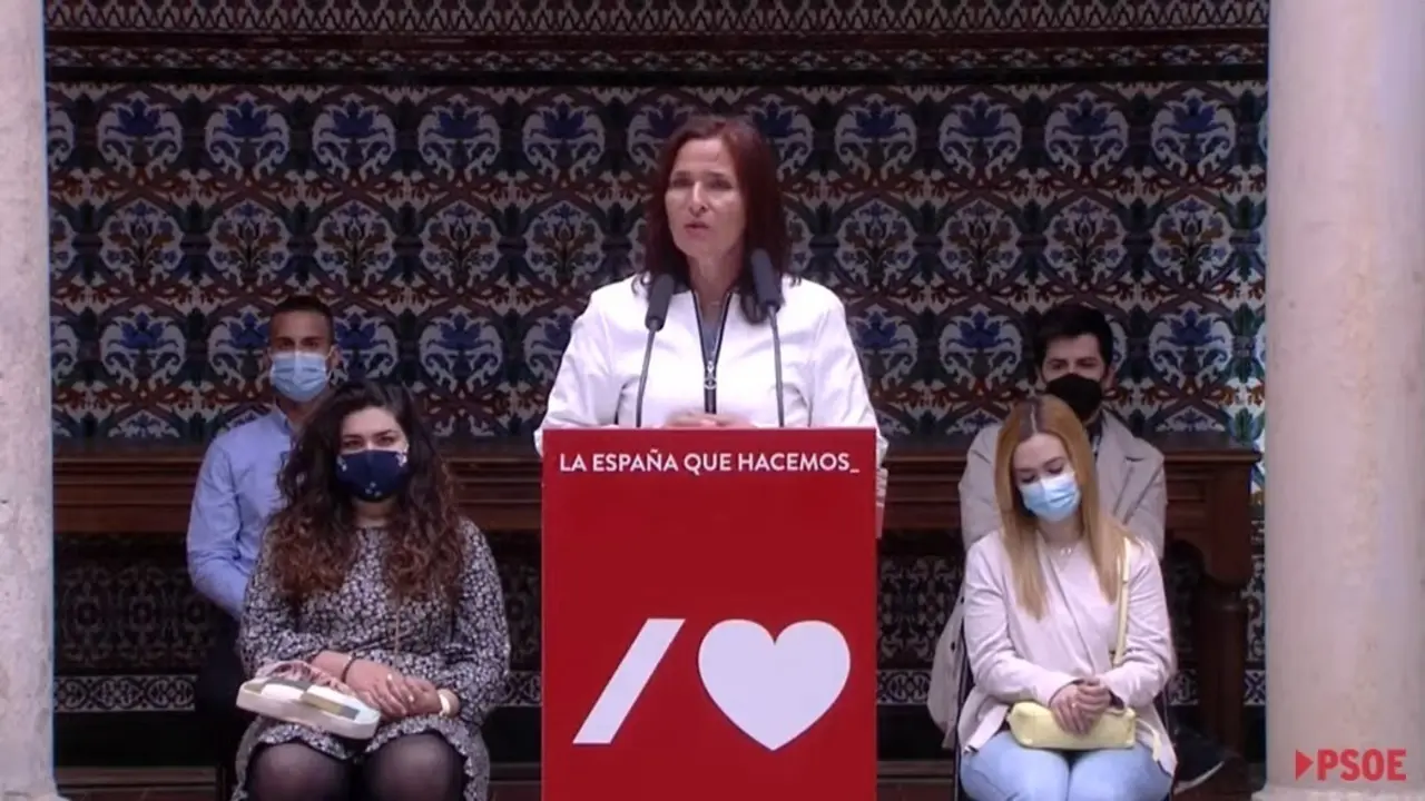 La diputada y secretaria de Educaci&oacute;n y Universidades del PSOE, Luz Mart&iacute;nez Seijo, en un acto este domingo 23 de mayo, sobre Educaci&oacute;n, Universidad y Formaci&oacute;n Profesional