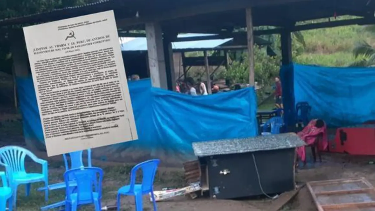 Al menos 18 muertos tras atentado terrorista en el Vraem. Adem&aacute;s, se encontraron panfletos con frases &ldquo;Limpiar al Vraem y al Per&uacute; de antros de mal vivir, de par&aacute;sitos y corruptos&rdquo;.