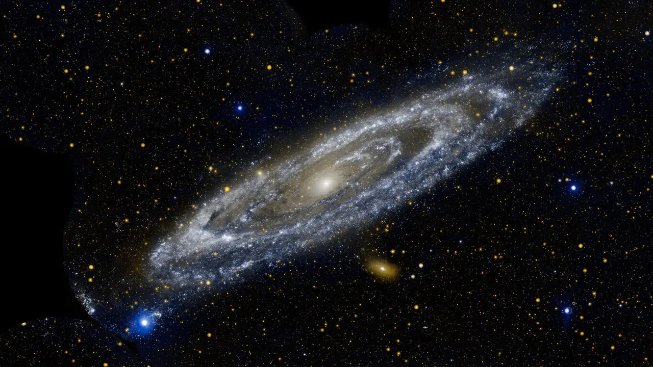 Mediciones realizadas sobre la galaxia de Andr&oacute;meda por el instrumento DESI. EFE/Foto cedida