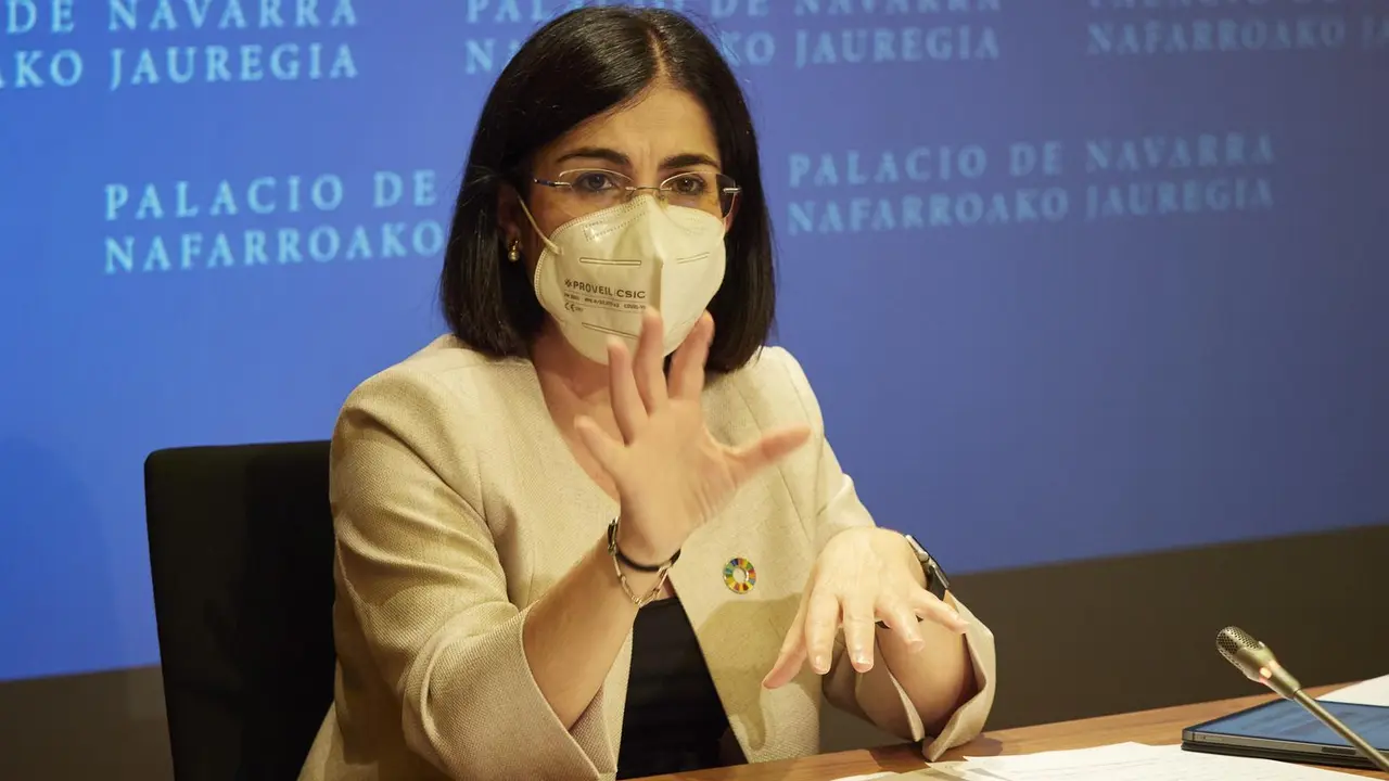 Darias comparece tras el pleno del Consejo Interterritorial celebrado en Pamplona