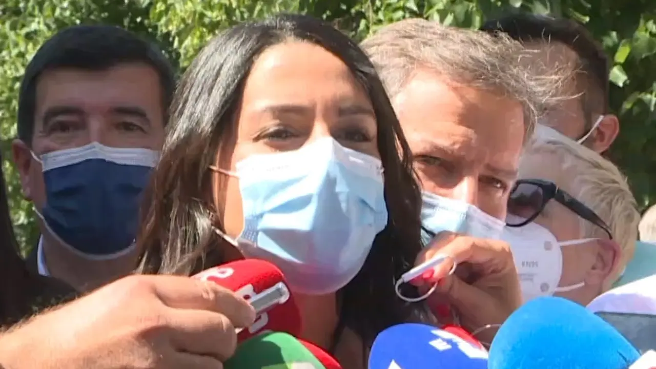 In&eacute;s Arrimadas asiste a la manifestaci&oacute;n contra los indultos, en Madrid (Espa&ntilde;a) a 13 de julio de 2021.