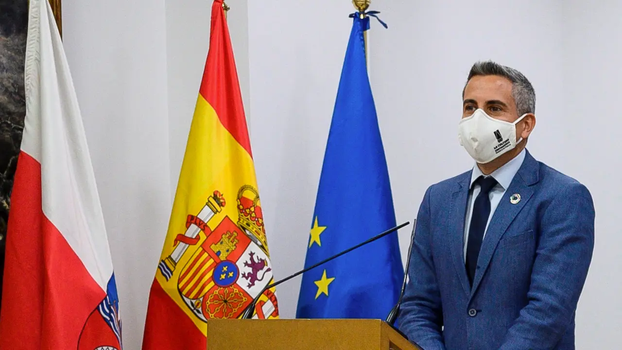 El vicepresidente, Pablo Zuloaga durante la rueda de prensa. / Hoyos