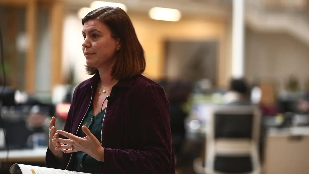 Archivo - La directora de la Fundaci&oacute;n Biodiversidad, Elena Pita durante una entrevista para Europa Press, en Madrid (Espa&ntilde;a), a 15 de febrero de 2021.