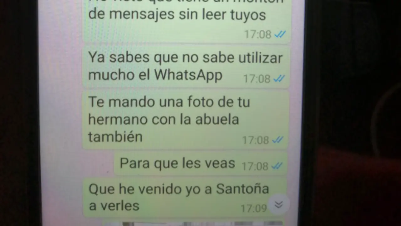 Mensaje de WhatApp.
