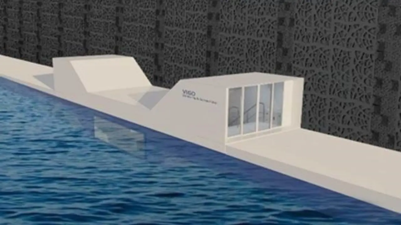 Recreaci&oacute;n del proyecto LIVING PORTS que se instalar&aacute; en el Puerto de Vigo para favorecer la biodiversidad y absorber CO2.