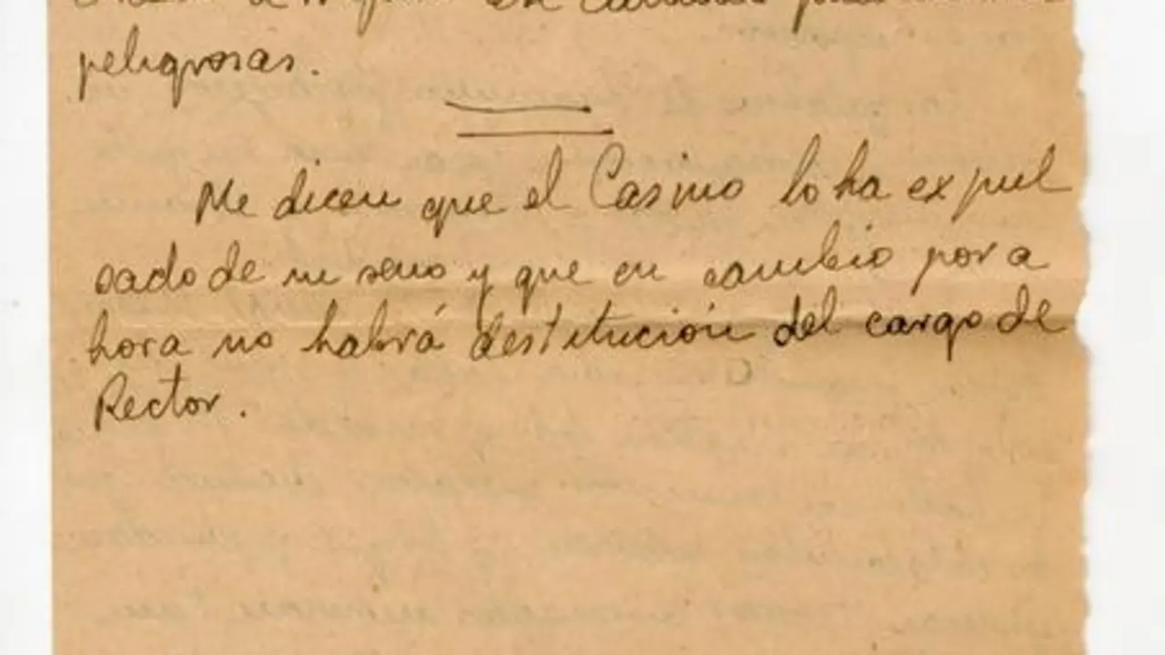 Actas del d&iacute;a del enfrentamiento entre Unamuno y Mill&aacute;n Astray