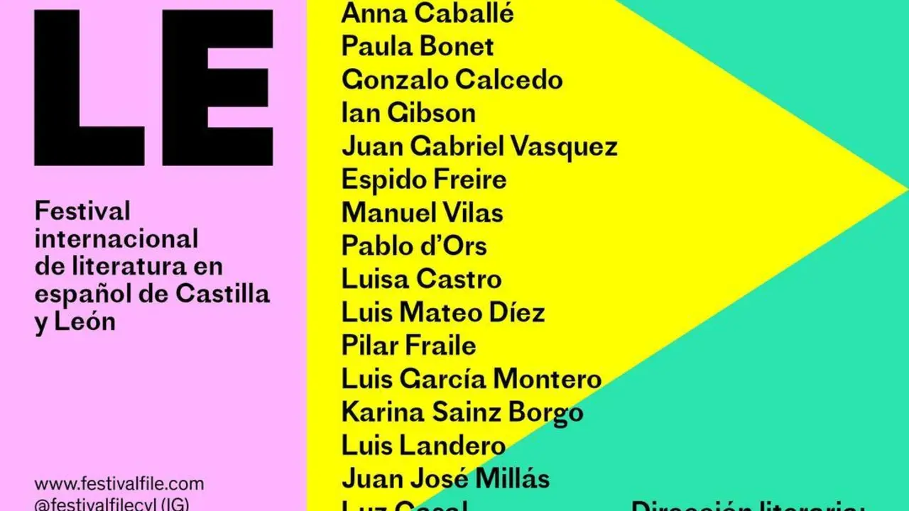 Cartel del Festival de Literatura en Espa&ntilde;ol de Castilla y Le&oacute;n (FILE).